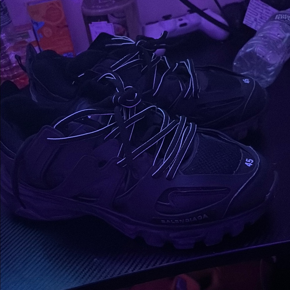 Balenciaga Black Athletic Shoes with Chunky Design